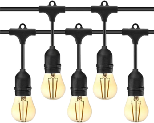 DR-FBLDFFL-SL LED String Lights With Filament Bulbs 24V E27 Base Water-Proof