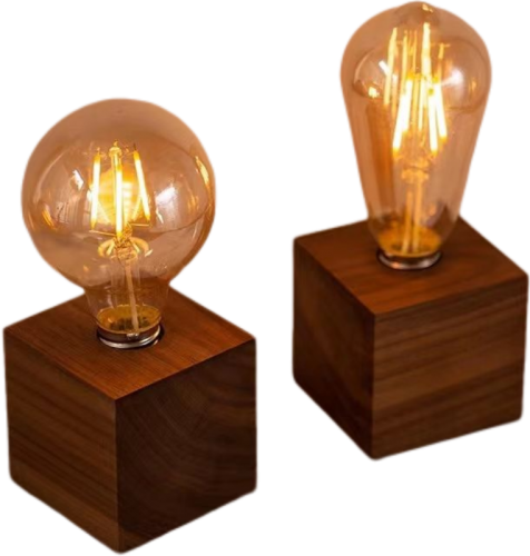 DR-FBLDLB-WB/IB Desk Lamp Wood&Iron E27 Base High Voltage